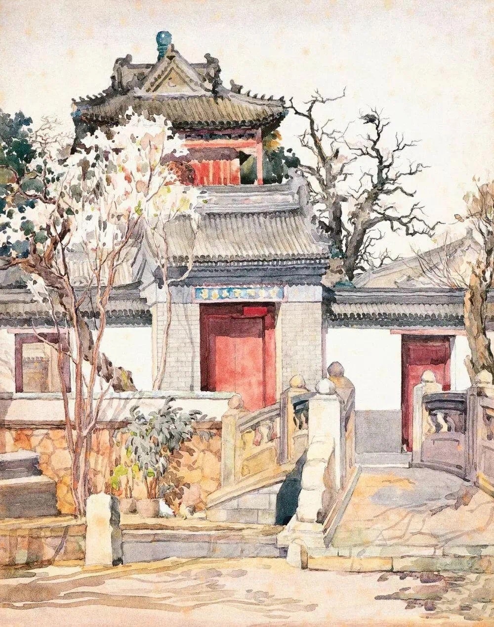 吴冠中水彩风景画,吴冠中水彩作品