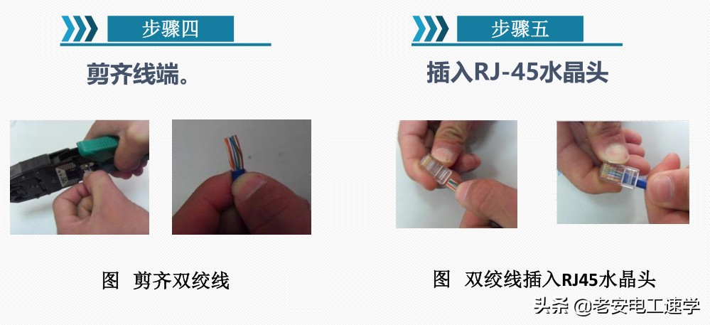 水晶头模块制作教程,超六类水晶头模块做法