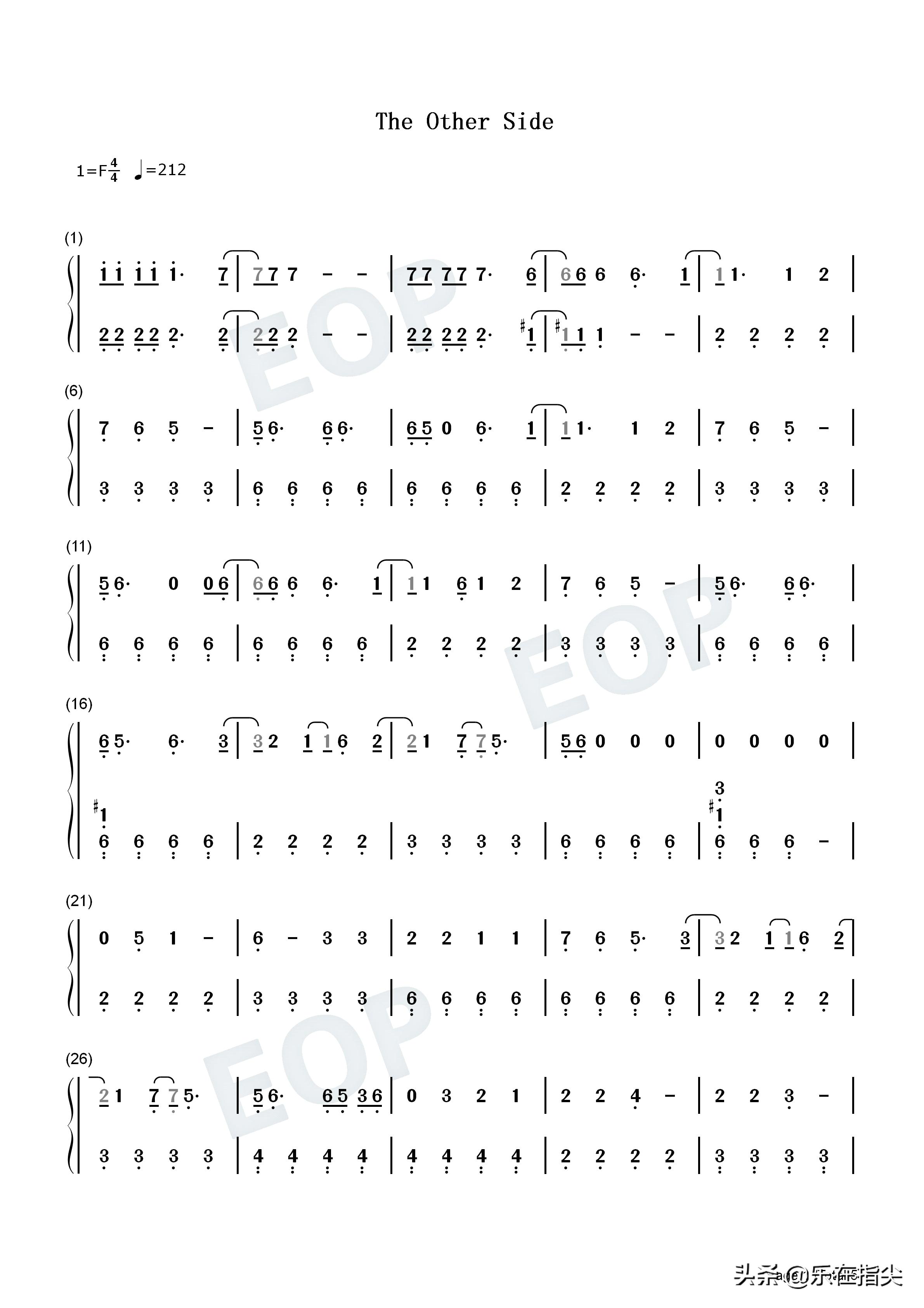 魔发精灵2theotherside简谱,魔发精灵2世界之旅5