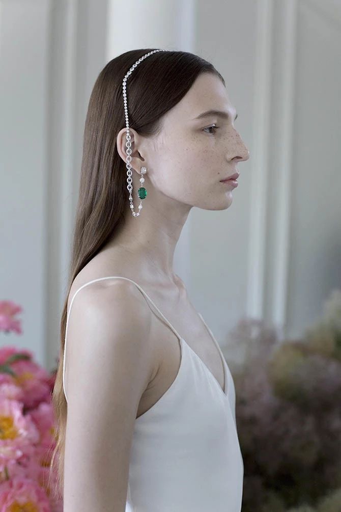 设计师款小众高级感三面彩钻耳环,设计师款耳饰高级感珍珠