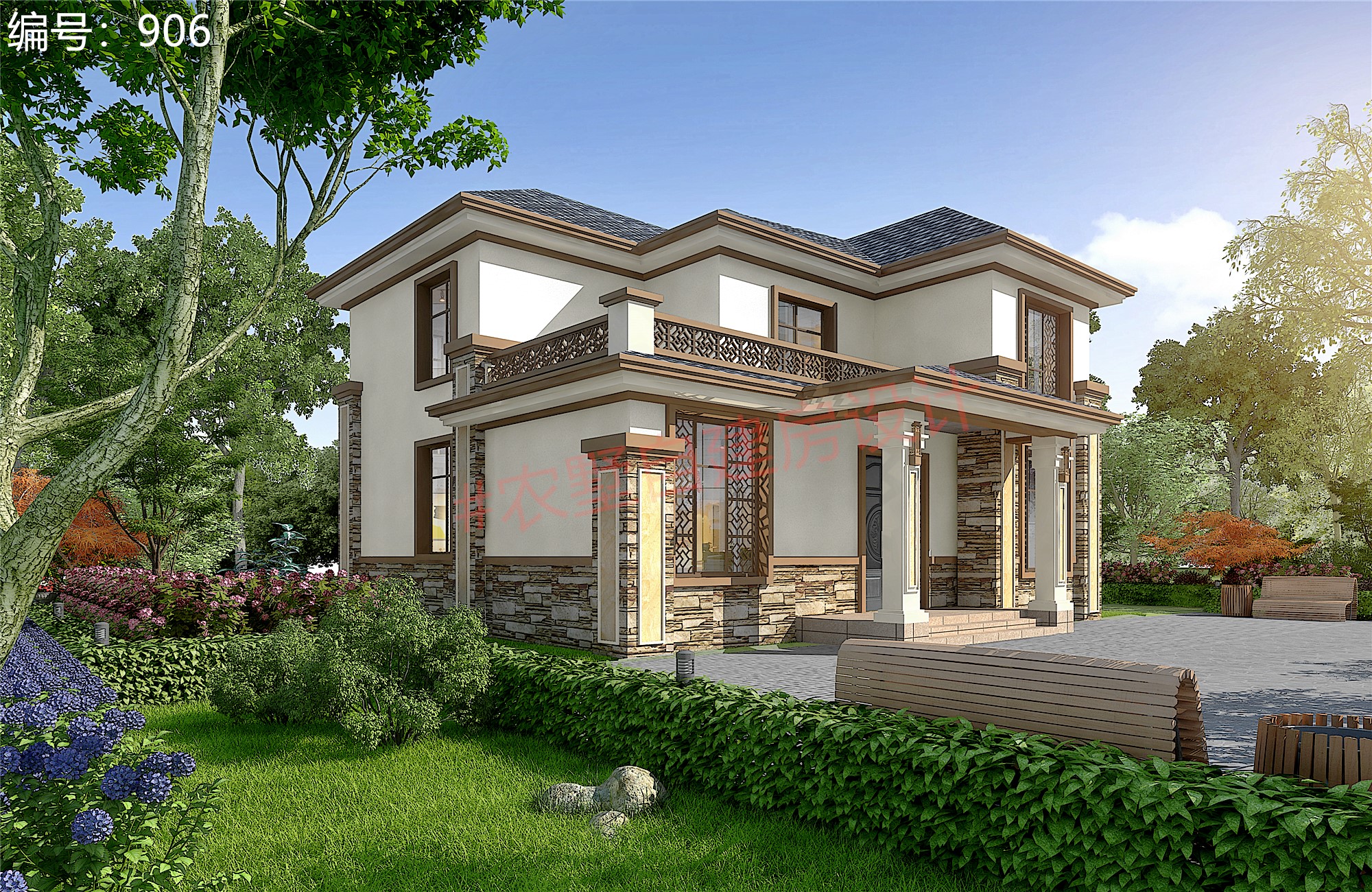 80平方带堂屋两层小别墅,167平米中式二层别墅