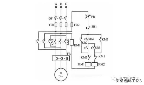电机正反转控制线路原理,220v电机正反转原理
