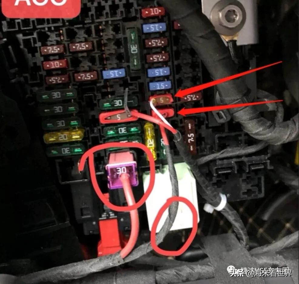 捷达vs5记录仪降压线安装方法,捷达vs5行车记录仪安装走线图