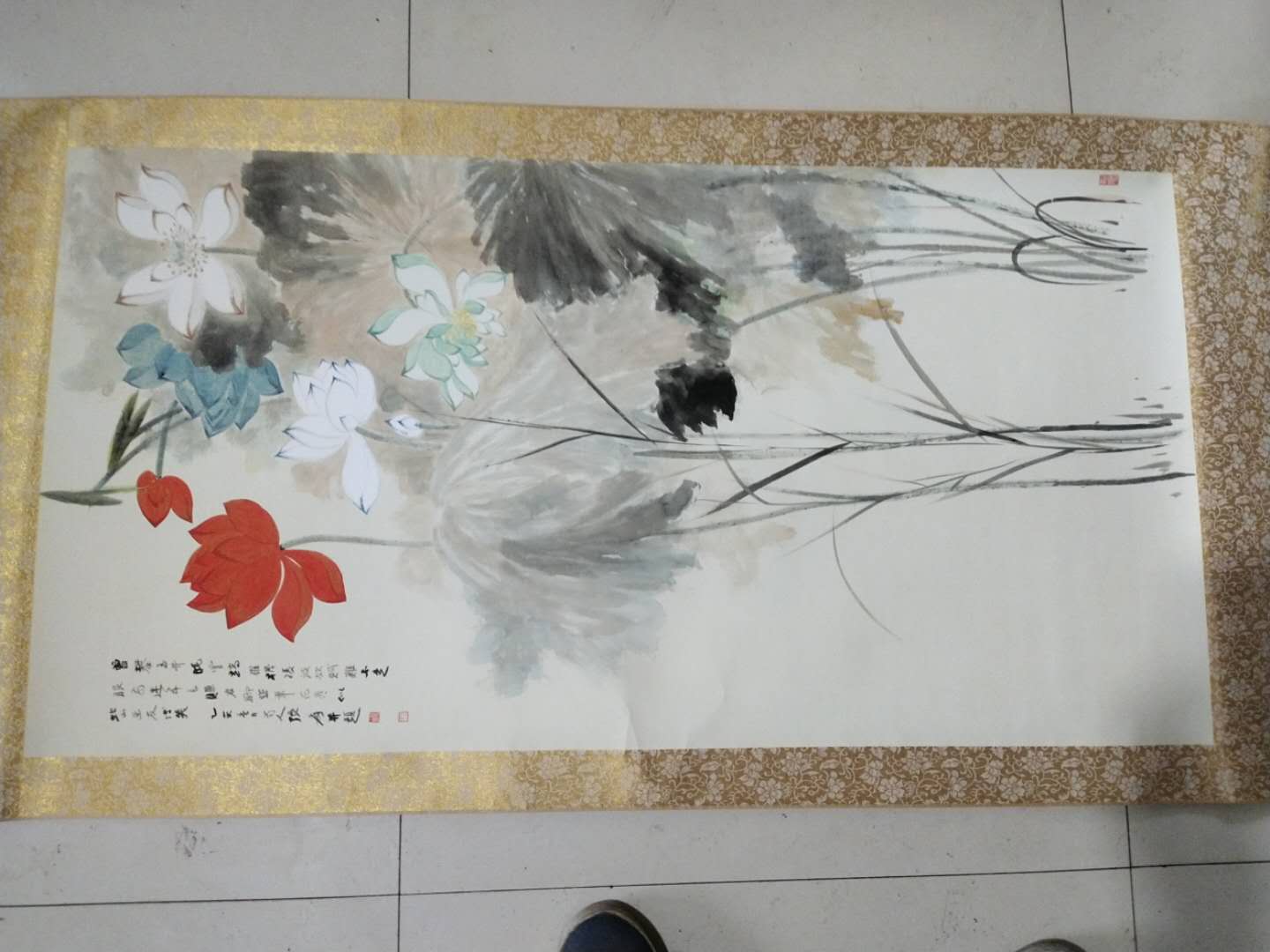 极品荷花图,年年有鱼荷花图