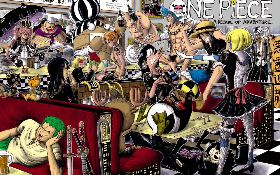 海贼王草帽海贼团成员穿古装壁纸,海贼王路飞超清壁纸4k全面屏