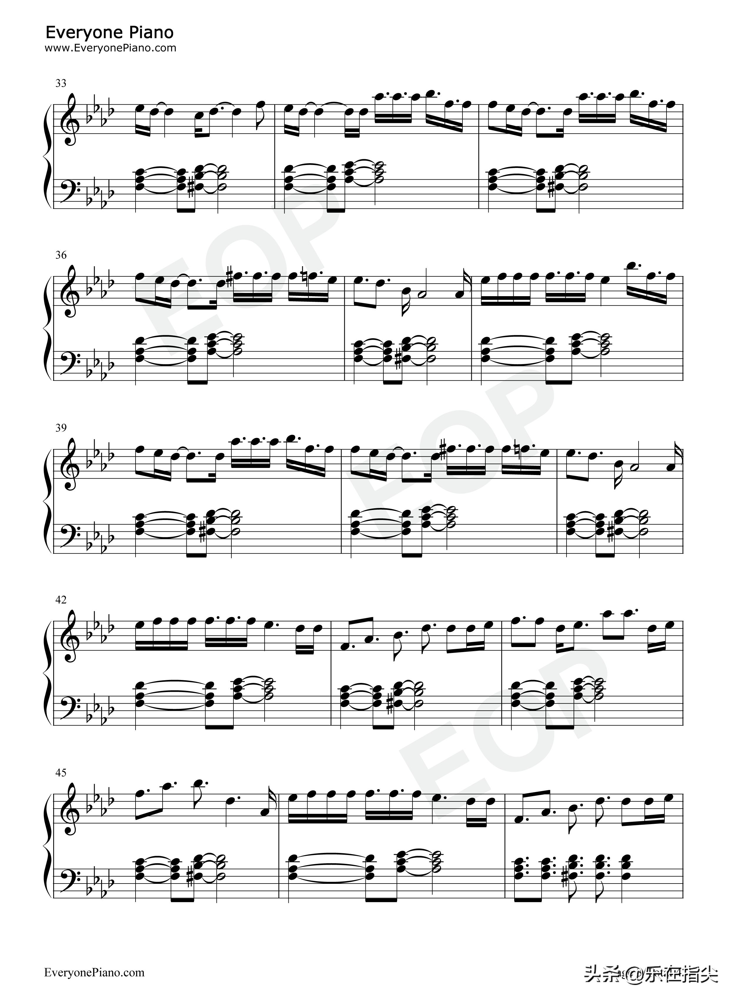 HigherGround-简谱五线谱钢琴谱电子琴谱