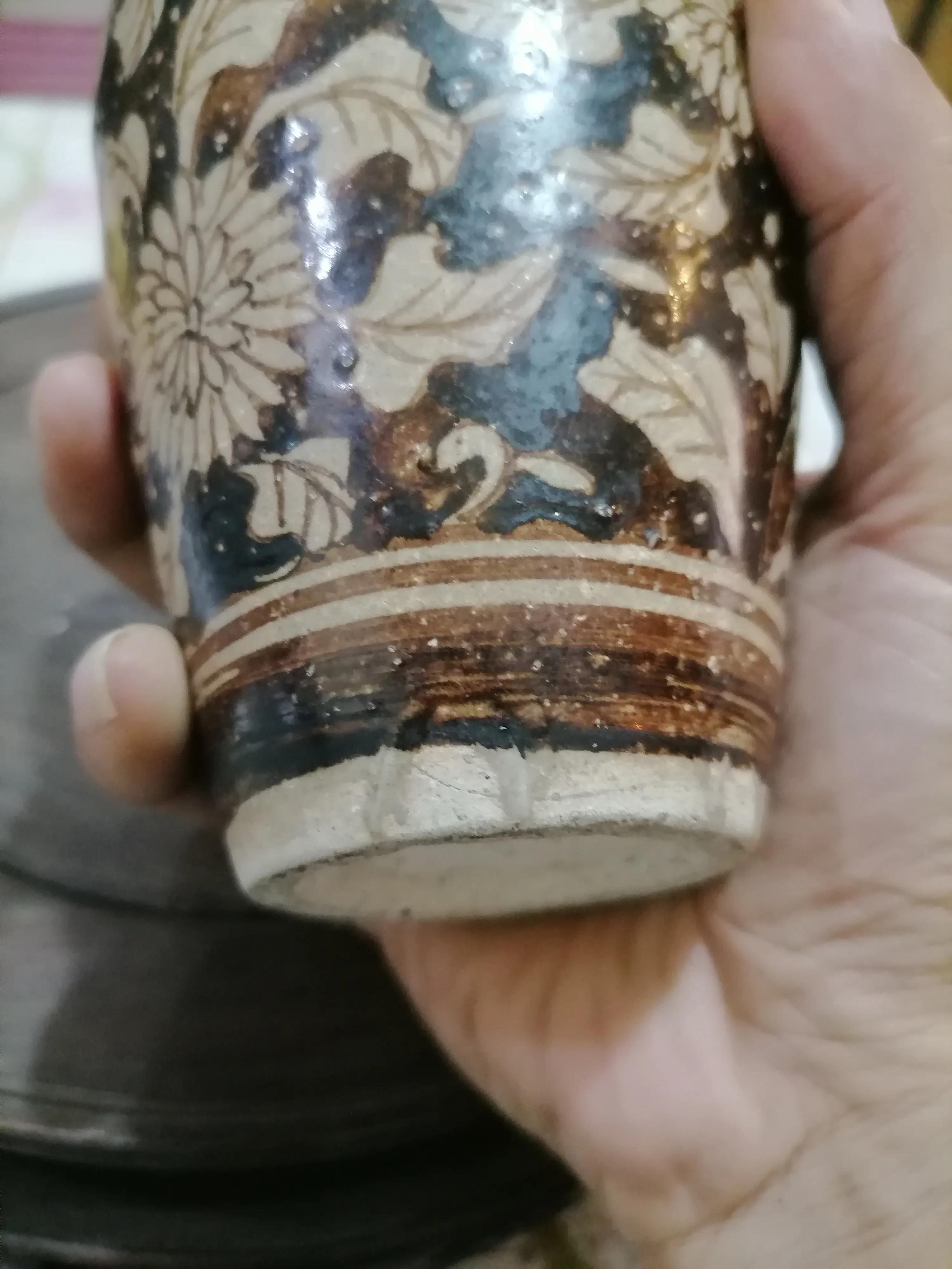 宋吉州窑牡丹纹大梅瓶图片,宋代吉州窑弦纹瓶图片