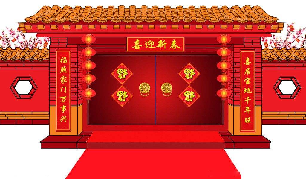 中国古代第一副对联图,我国史书记载的第一副对联