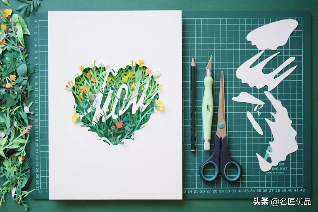 适合做多层立体纸雕的图,屋子半立体纸雕