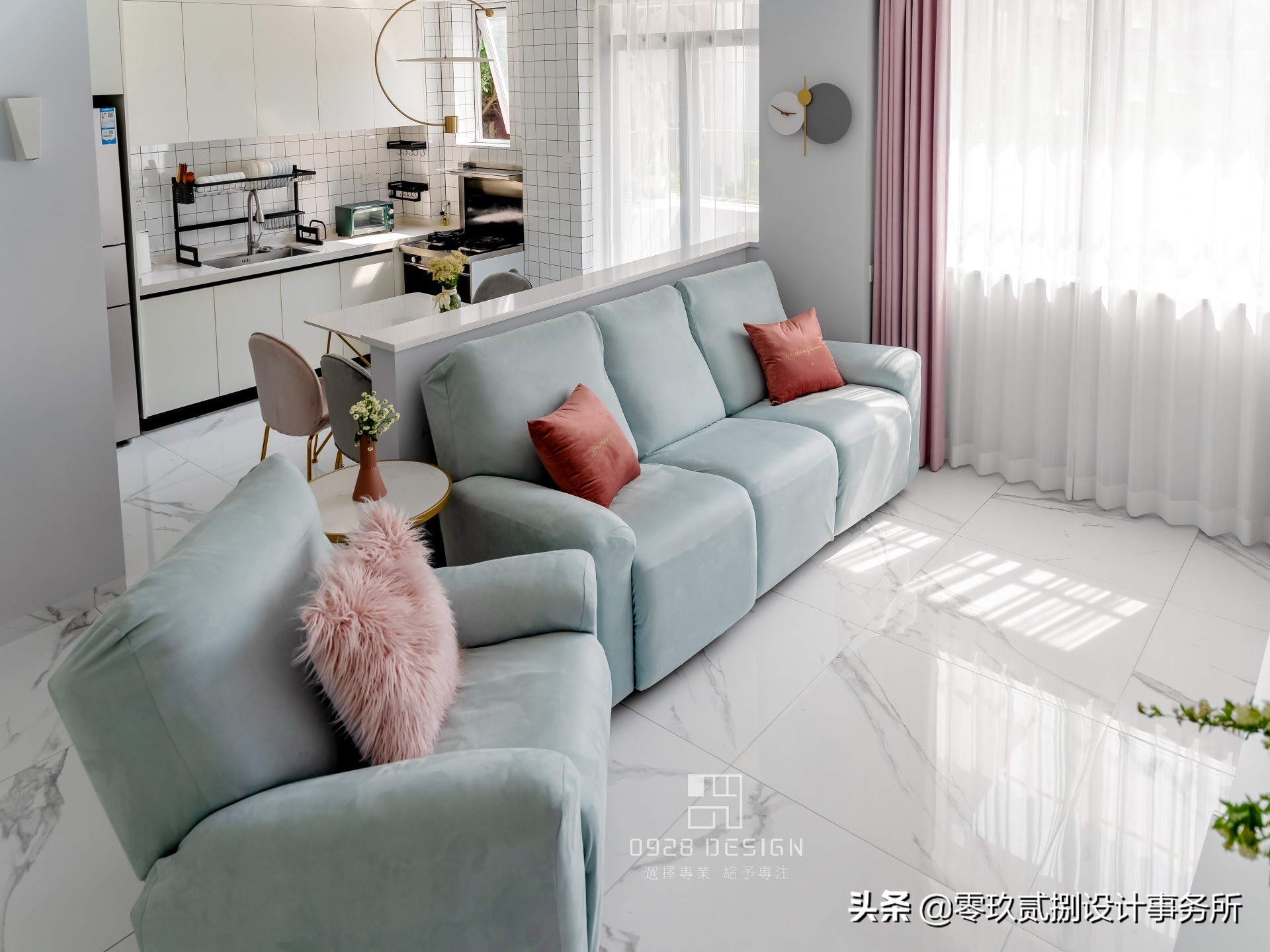 「零玖贰捌设计」65㎡“老破小”格局全改，变身阳光明媚小清新