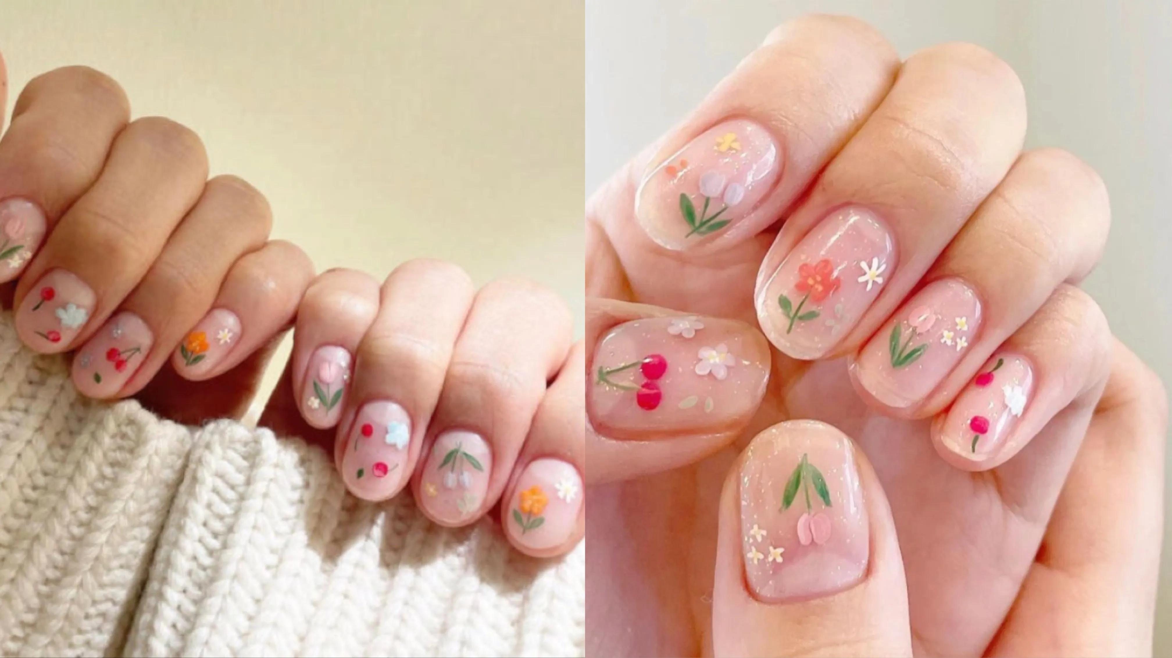 把春天画在指甲上吧,将春天画在指甲上