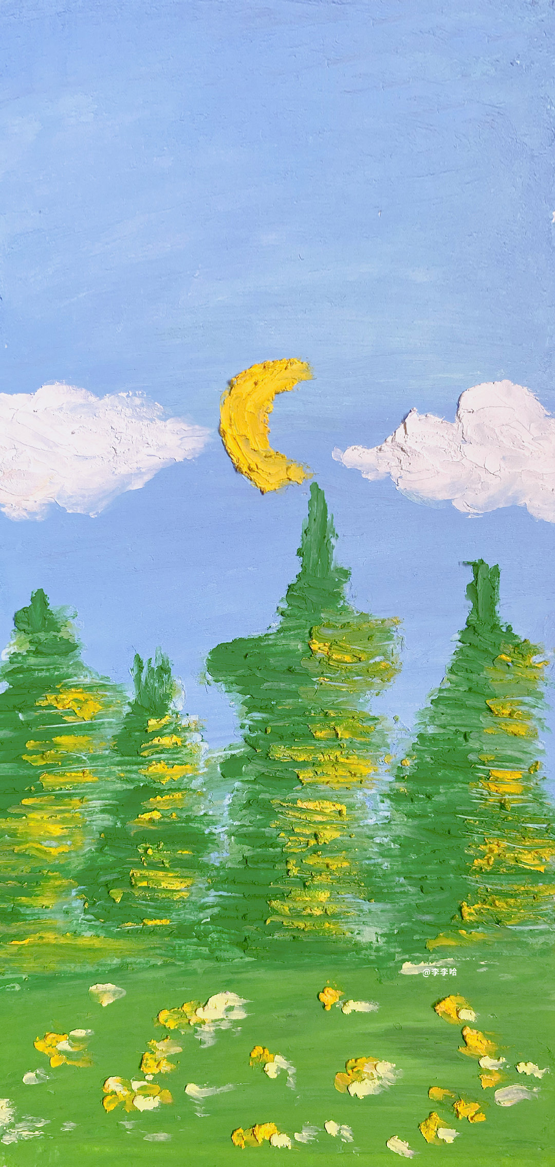 哪些色彩有张力的油画壁纸,油画风景画治愈系壁纸