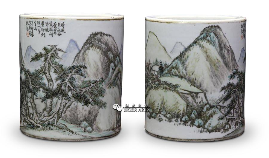 笔筒文艺中式,笔筒竹子论语