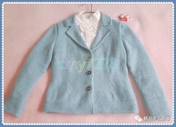 毛衣外套西装领织法教程成人,从上往下织开衫和尚领外套怎么织