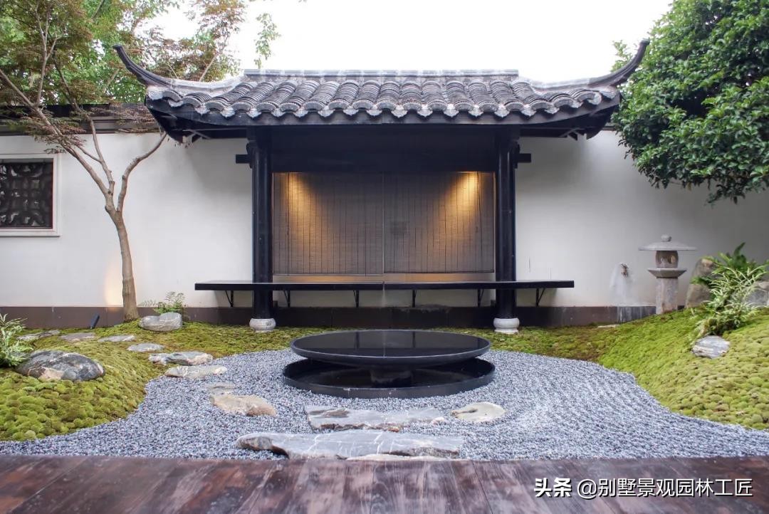 松江区禅意日式庭院设计,日式禅意园林小景观