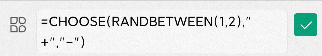使用Excel制作二位数的不进位不退位随机加减法