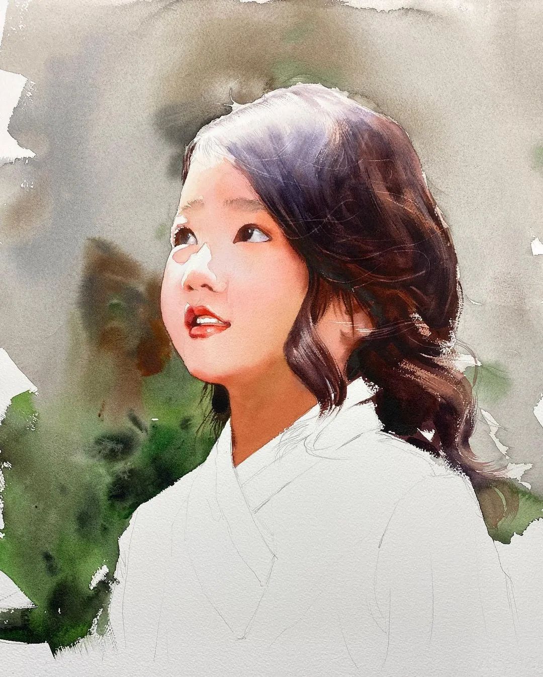 极简的水彩画作品,灵动脱俗的水彩画