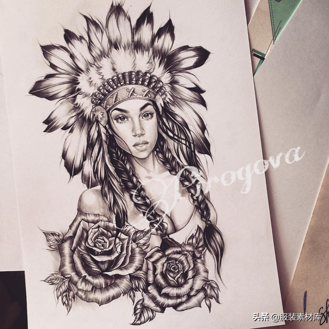 100幅手绘画图片大全,时装画手绘100例书