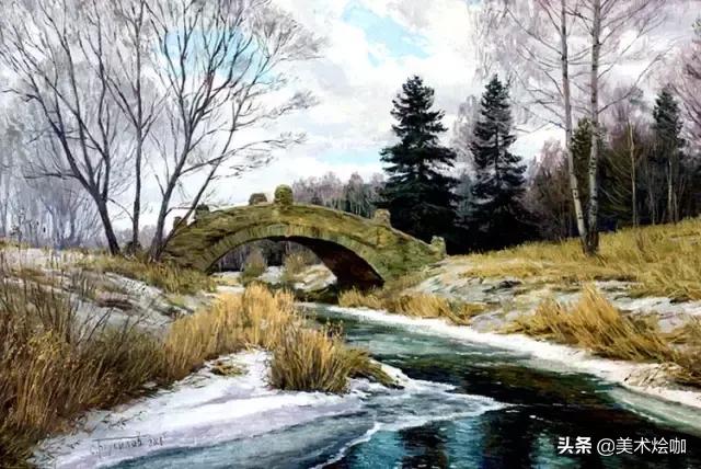 世界十大风景油画俄罗斯,俄罗斯油画大师笔下的雪景画作品