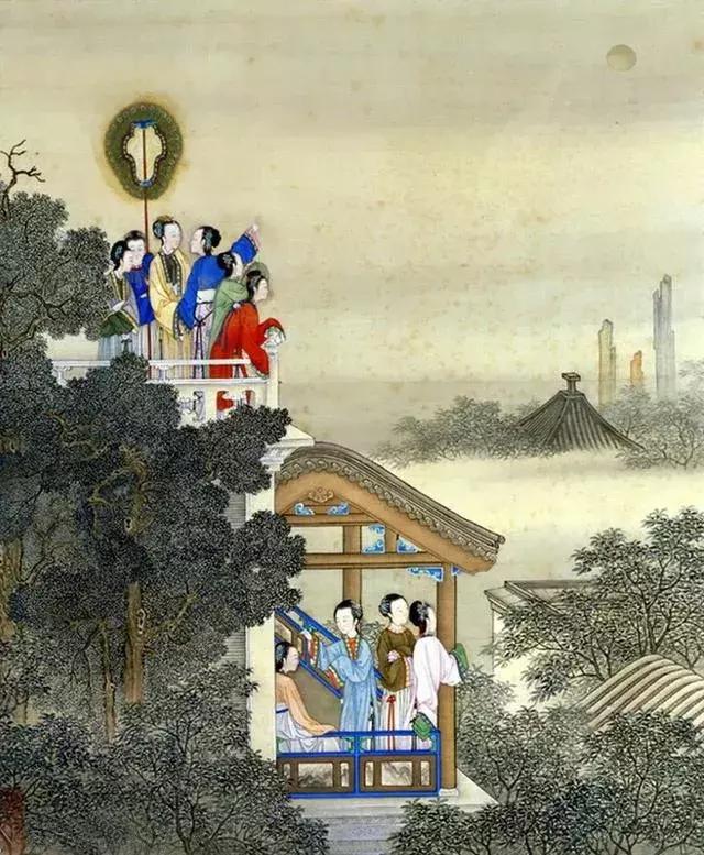 史上经典诗书画伴您中秋月更圆,中秋夜的诗书画