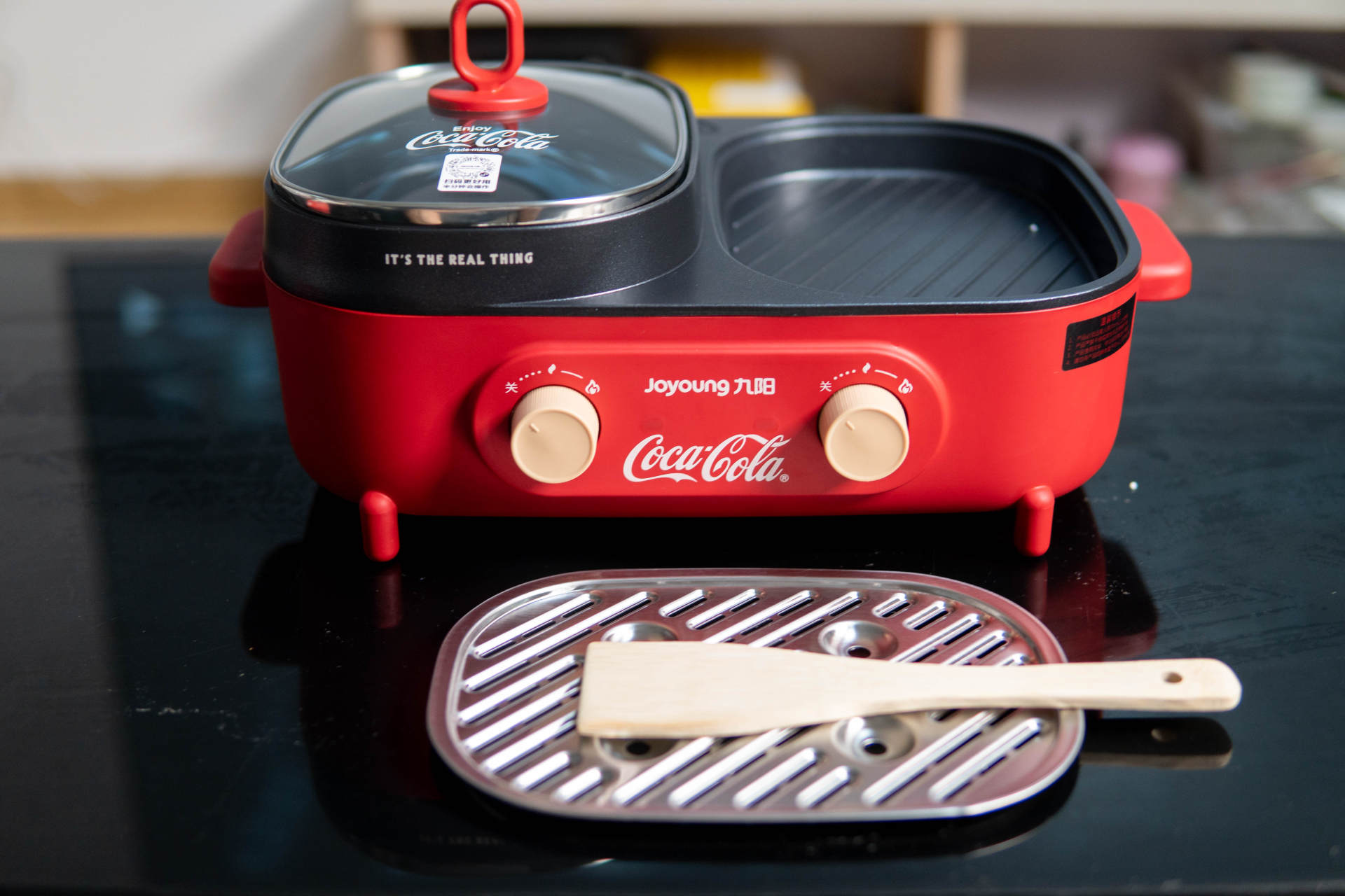 九阳涮锅烧烤一体机麦饭石,九阳涮锅烧烤一体机