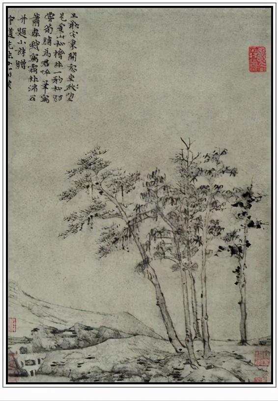 元代画家倪瓒绘画特点,元代倪瓒的代表画作