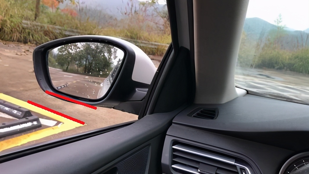 科目二后视镜调整正确位置图解,科目二怎么调后视镜最佳位置口诀