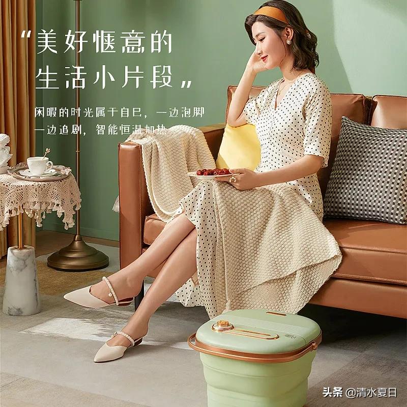 养生泡脚盆可折叠,足浴养生泡脚盆
