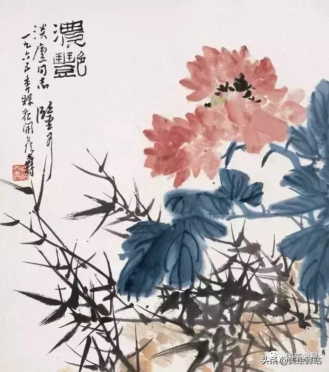 潘天寿荷花题画诗全集,日课潘天寿题画诗二首