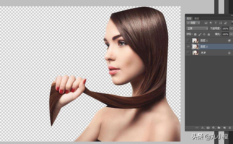 如何用混合选项急速抠出发丝