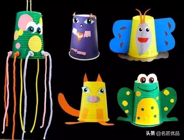 用两个纸杯手工制作纸杯娃娃,用纸杯做的纸杯手工