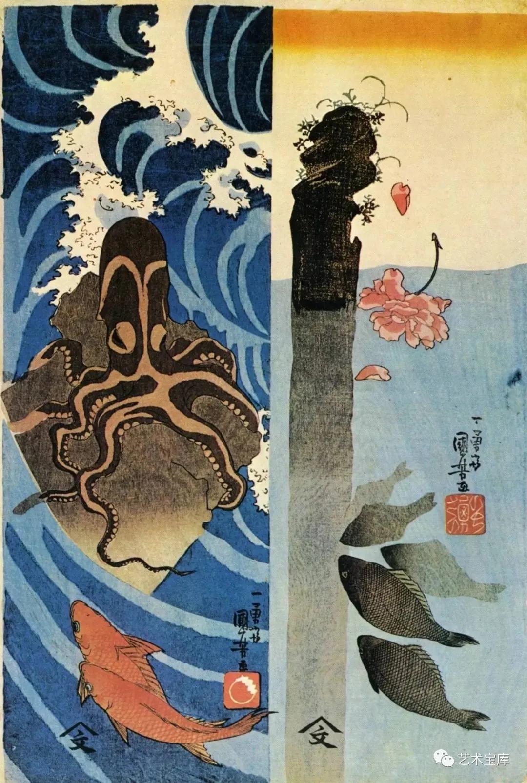 歌川国芳浮世绘中的源氏物语,西方美术史的画家