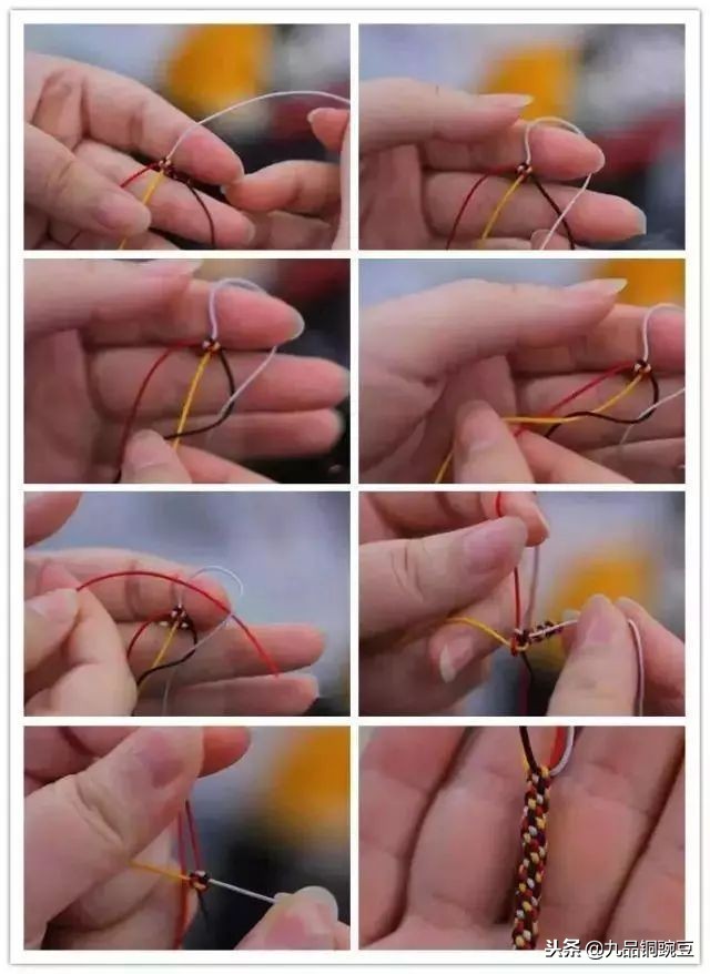 串珠子单绳打结方法慢动作,108颗珠串怎么穿绳打结