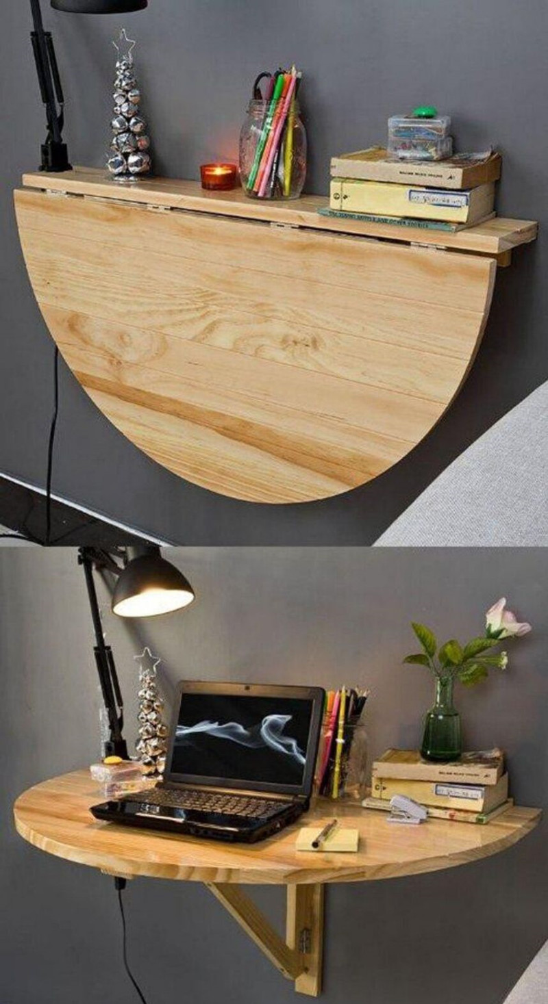 小户型用折叠家具是将就？这些创意折叠家具却让小户型高级感十足