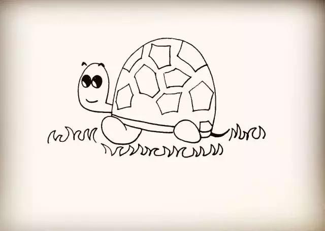 儿童画小乌龟简笔画视频,创意小乌龟儿童画图文