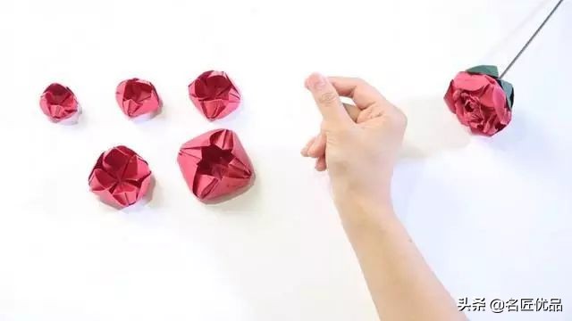 折纸大全玫瑰花简单步骤,折纸玫瑰花最简单最好看的做法