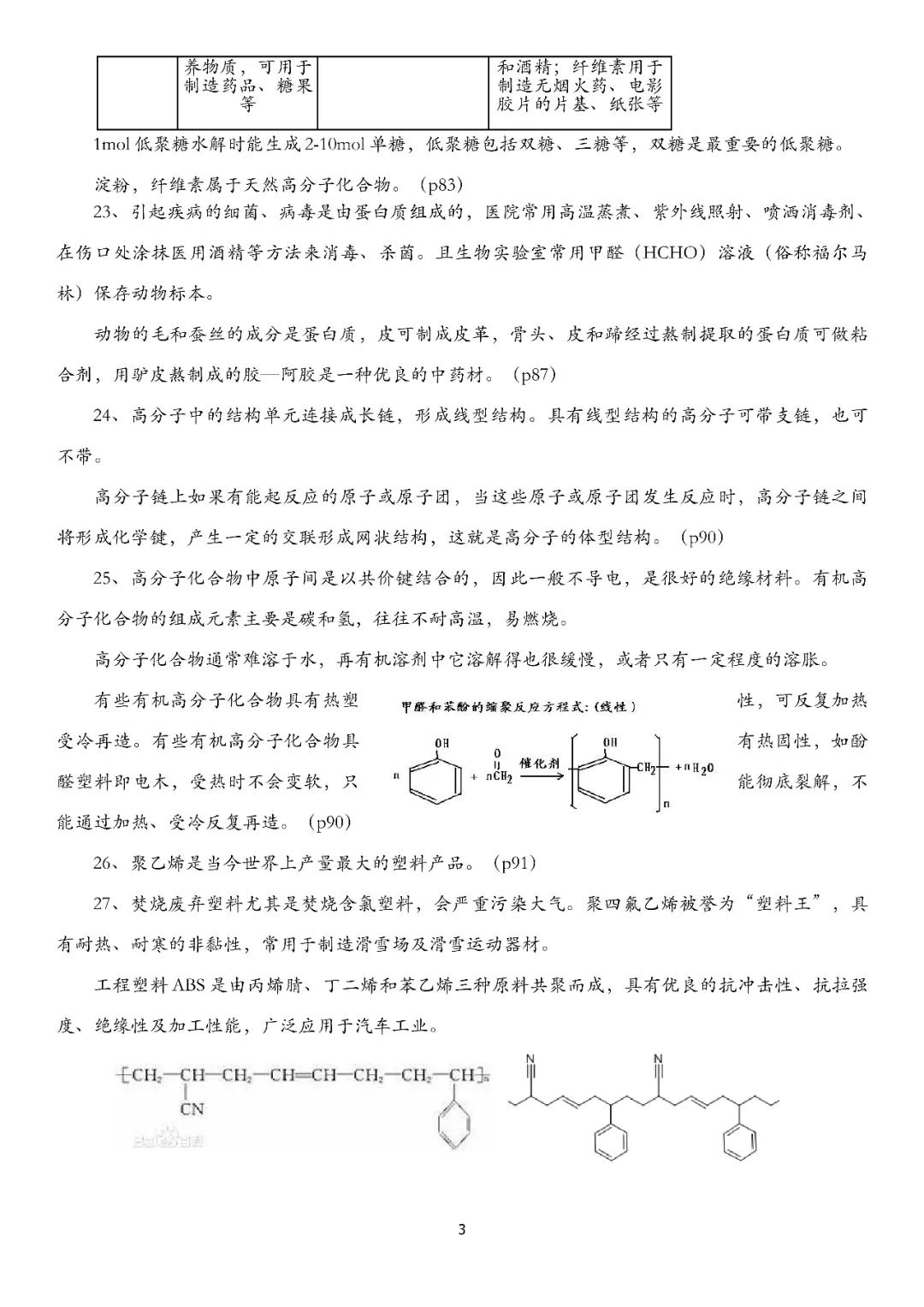 高中化学教材知识点汇总电子版,高中化学教材重点知识梳理