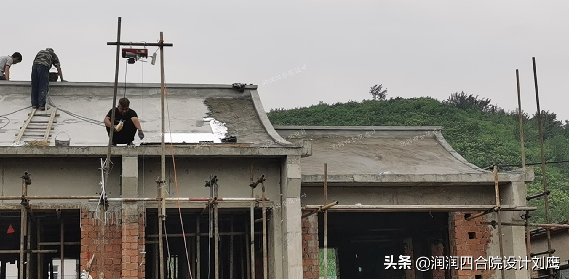 农村一层241平方四合院瓦房设计图,沈阳中式四合院别墅设计图纸