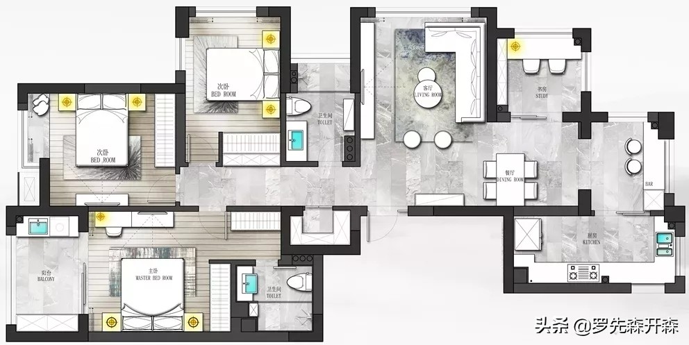 150平米爱马仕风格装修,高级灰爱马仕橙窗帘轻奢装修视频