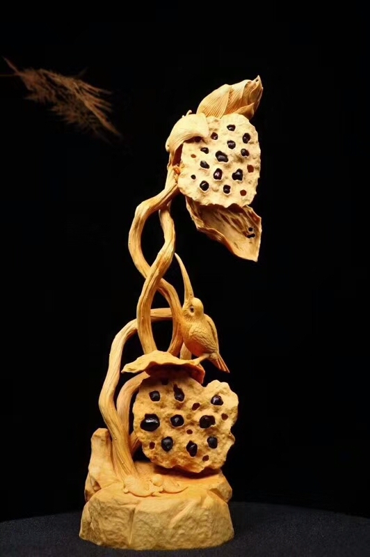 大木头雕刻过程图片欣赏,精雕木头纯手工