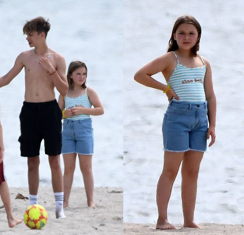 贝克汉姆小七踢足球,贝克汉姆小七打球