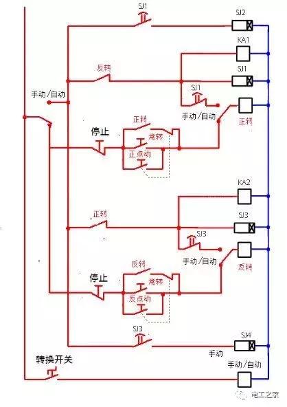 接触器点动正反转控制电路图,交流接触器控制不间断电路