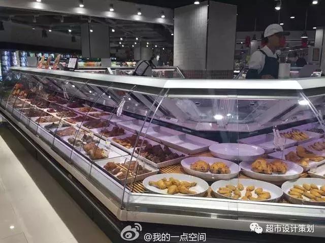 一组超市陈列图,超市肉品区陈列与摆放