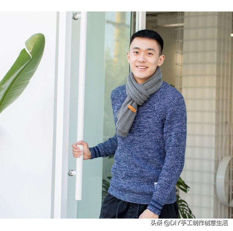 棒针织爱心,棒针围巾的花样织法