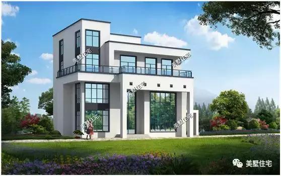 带锅炉的二层别墅图片,带车库锅炉房单独的一层农村别墅