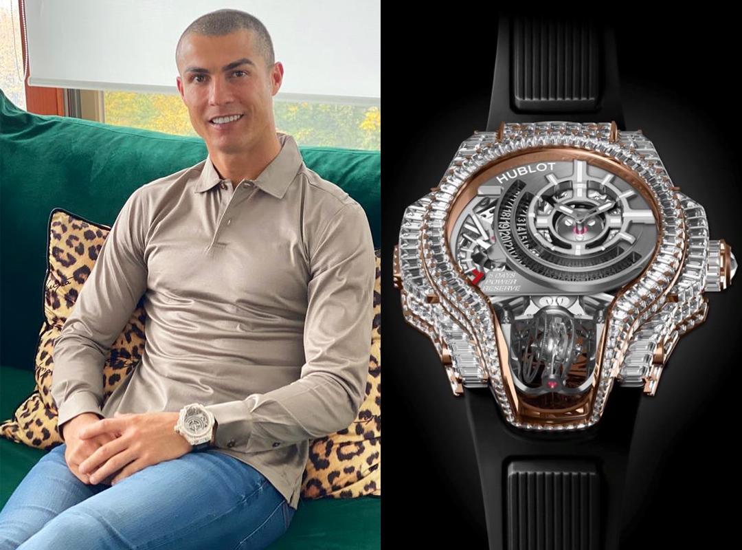 男人有多爱钻石？来看C罗的手腕