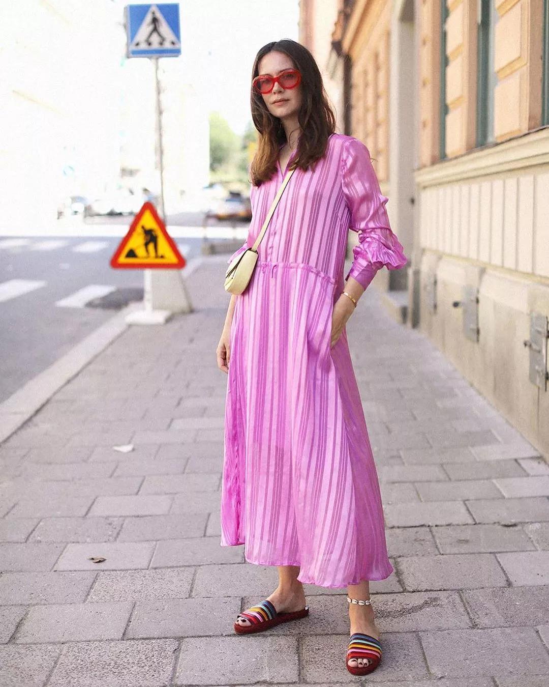 夏日就穿糖果色连衣裙，贼靓，回头率200%