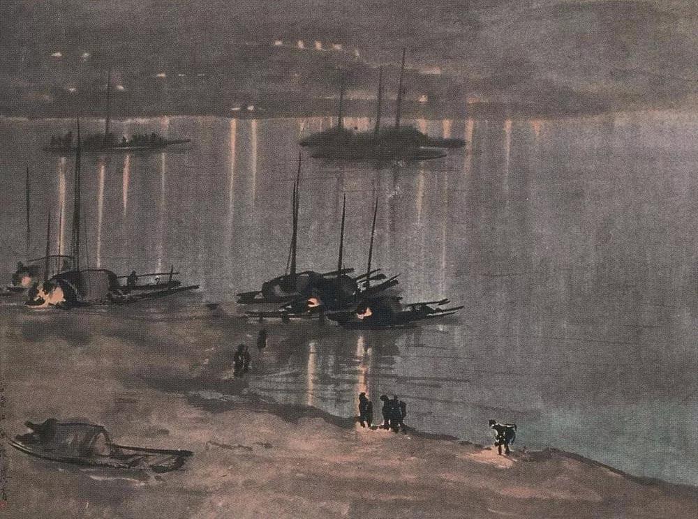 水墨画夜景欣赏,画夜景最好的中国画