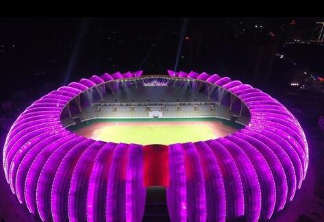 五华县奥体中心开幕式完整版,足球场震撼开幕式