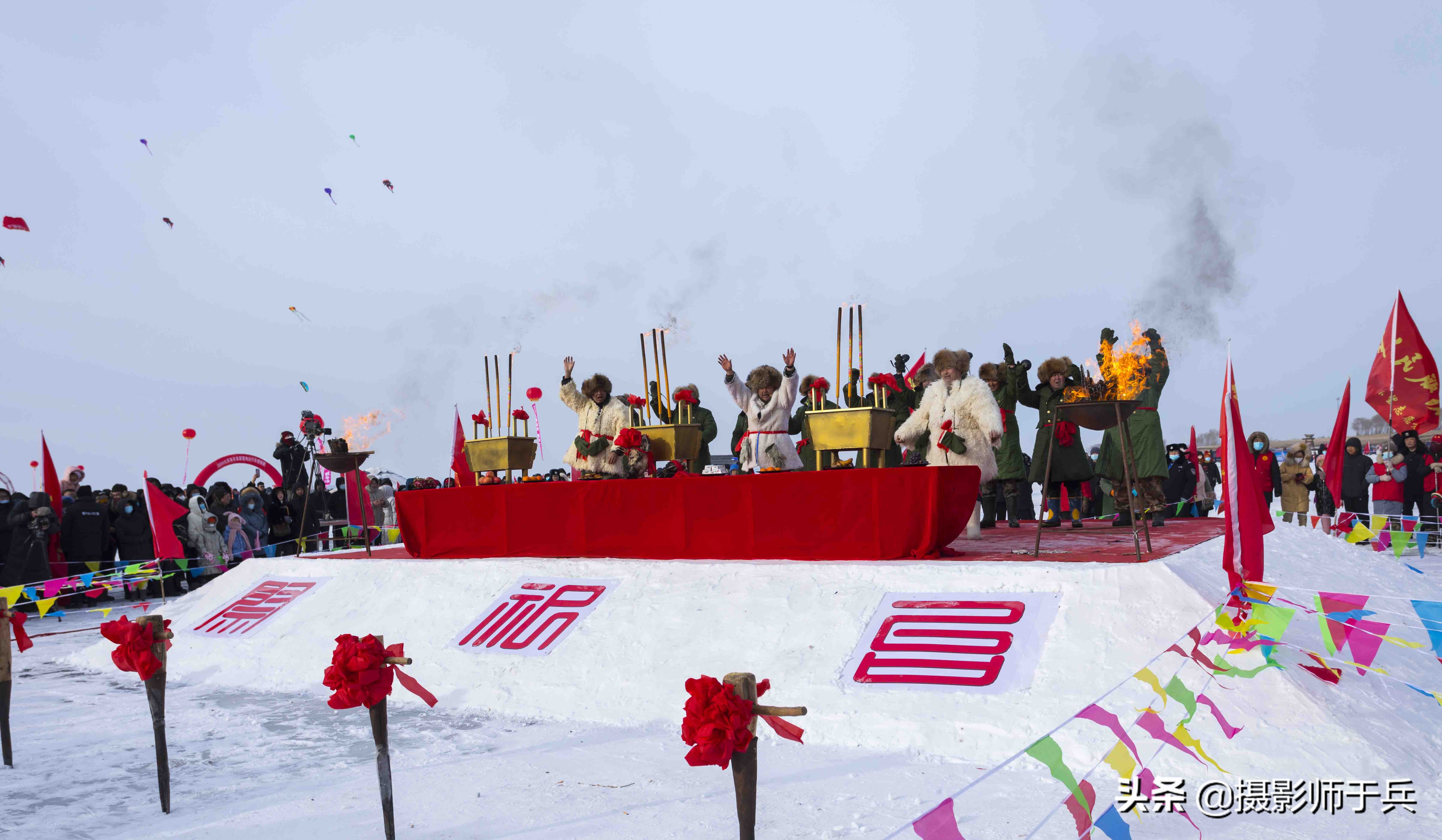 连环湖第七届冰雪渔猎那达慕,连环湖冰雪渔猎那达慕直播